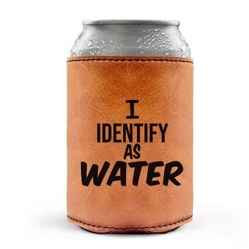 Birthday Gifts for Men, Dad Birthday Gift, Can cooler for men, Leather beer can cooler with foam lined, Engrave gifts for Dad, Retirement Gifts for Men (Funny1)