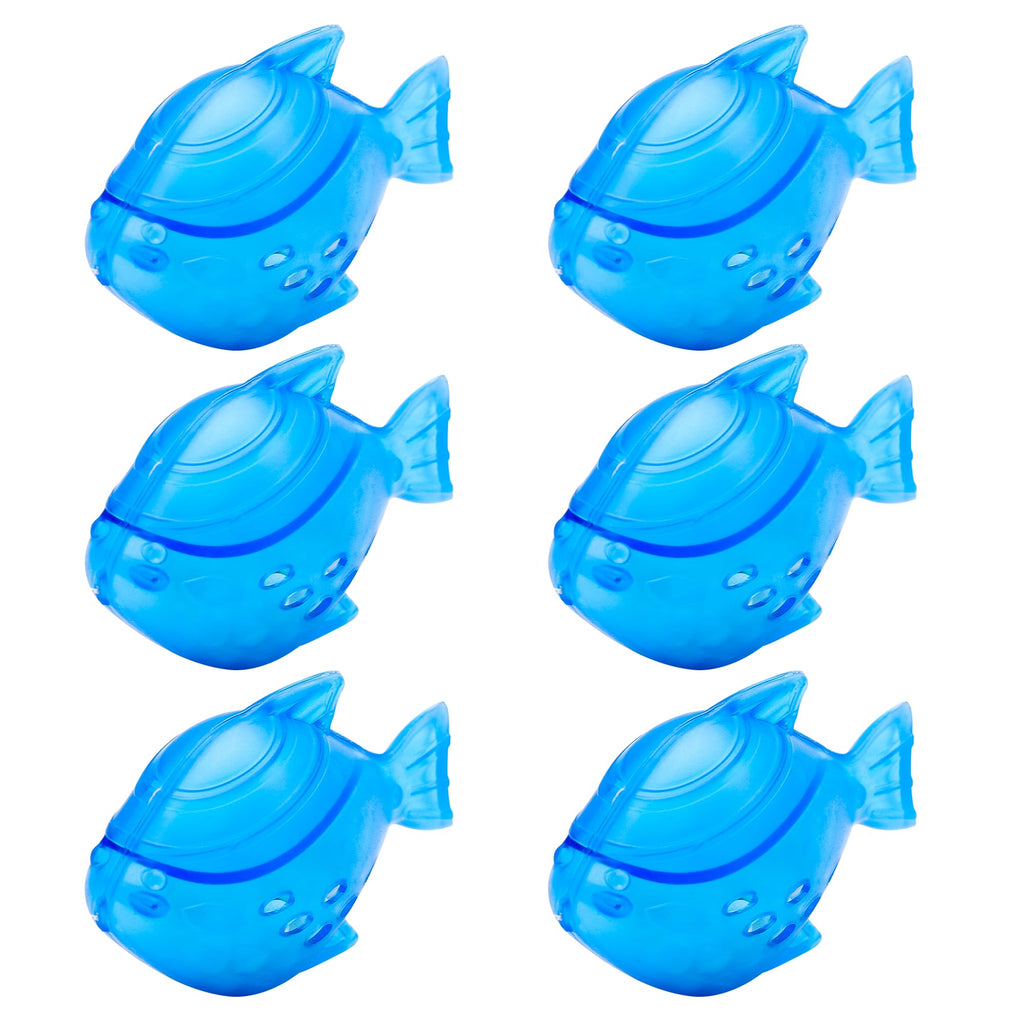 Funmit Humidifier Cleaning Fish, 6 Pack Humidifier Cleaner for Humidifiers and Fish Tanks, Purifies Water, Prevents Hard Water Build-Up, Reduces Scale, Blue