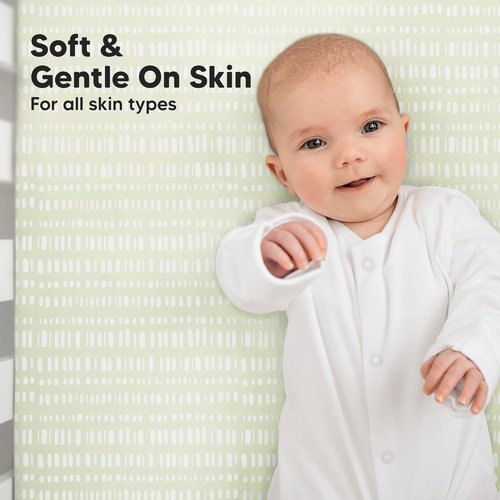 KeaBabies Baby Crib Sheets - 2-Pack Viscose Bamboo Fitted Toddler Bed Sheets | Soft & Cozy 52x28 (Fleur)