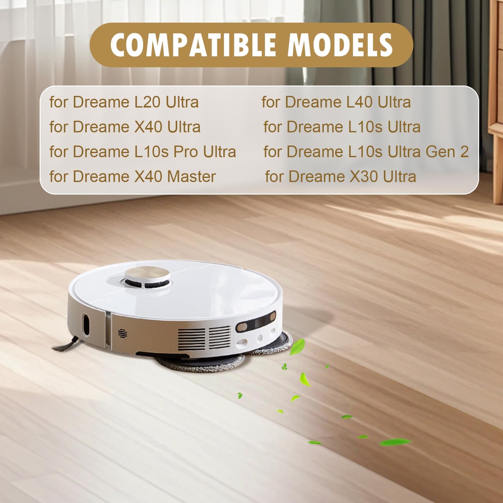 Ndoge TriCut Brush Replacement for Dreame X40 Ultra, L20 Ultra, L10s Ultra, L10s Pro Ultra, L10s Ultra Gen 2, L30 Ultra, L40 Ultra, X30 Ultra, X40 Master Robotic Vacuum, Anti-Tangle Brush Accessories