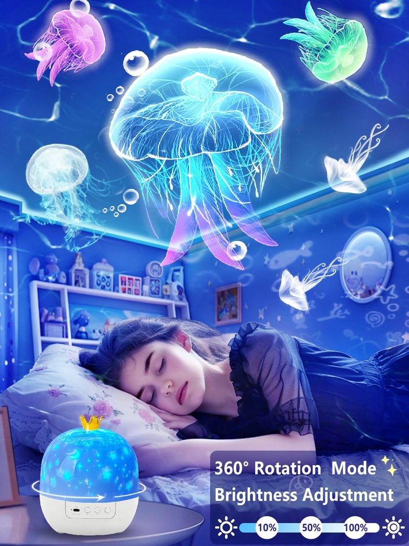 21 Sets of Films + Projector Night Light for Kids, Baby Night Light Projector for Bedroom, Ceiling, Star Projector with 360° Rotation Dimmable for Kids Girls, Birthday, Christmas, Nursery, Room Decor
