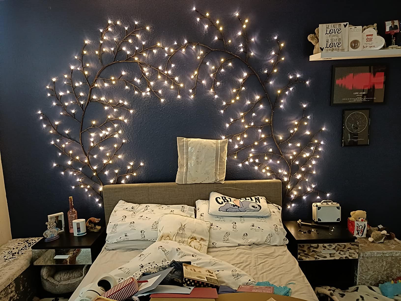 SZMiNiLED Enchanted Willow Vine Lights: Warm LED Branch Lights for Bedroom Window Frame Living Room Wall, DIY Home Decor Ideal for Fireplace, Wedding & Christmas Decor