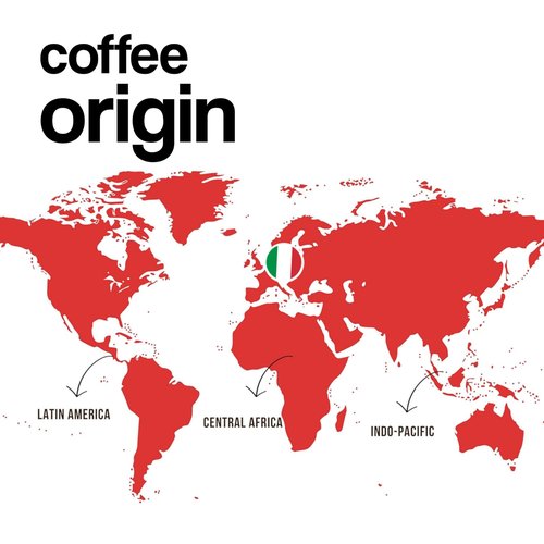 Dongiò Caffè Espresso Roma - 80 Double-Dose Espresso Capsules compatible with Lavazza Blue/Black systems, Med-Dark Roast Coffee (Intensity 7/10) - Roasted and Blended in Italy
