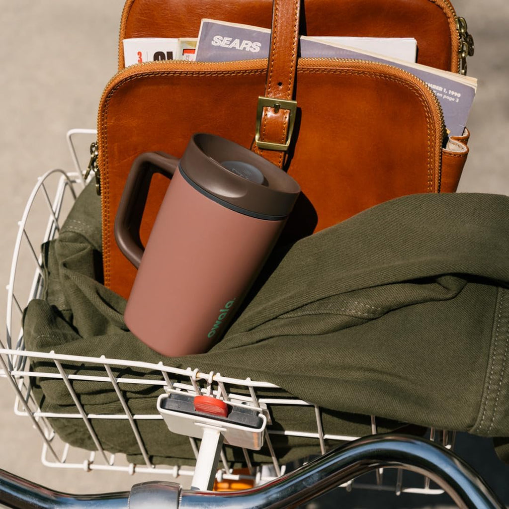 Owala SmoothSip Slider Stainless Steel Insulated Travel Mug - 100% Leak Proof, 12oz, BPA Free | Perfect for Hot & Cold Drinks