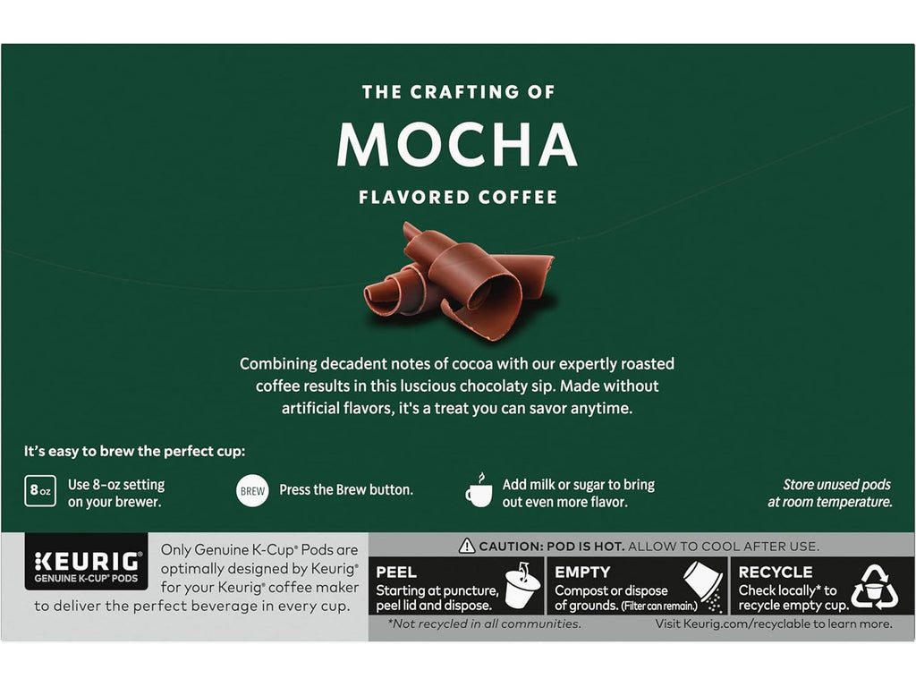 Starbucks Mocha Flavored Coffee K-Cup Pods - Genuine Keurig Pods, 10 CT Per Box | Pack of 3 Boxes