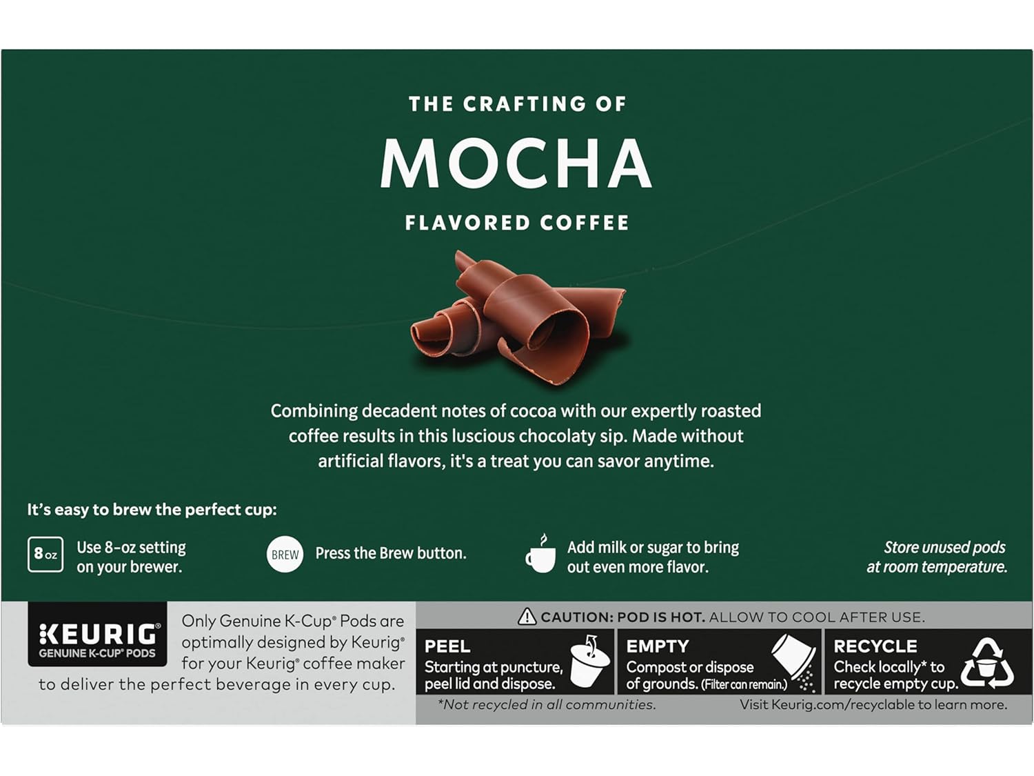 Starbucks Mocha Flavored Coffee K-Cup Pods - Genuine Keurig Pods, 10 CT Per Box | Pack of 3 Boxes