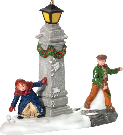 Department 56 Snowball Fun Figurine - 3.5 Inch Multicolor Dickens' Village Accessory