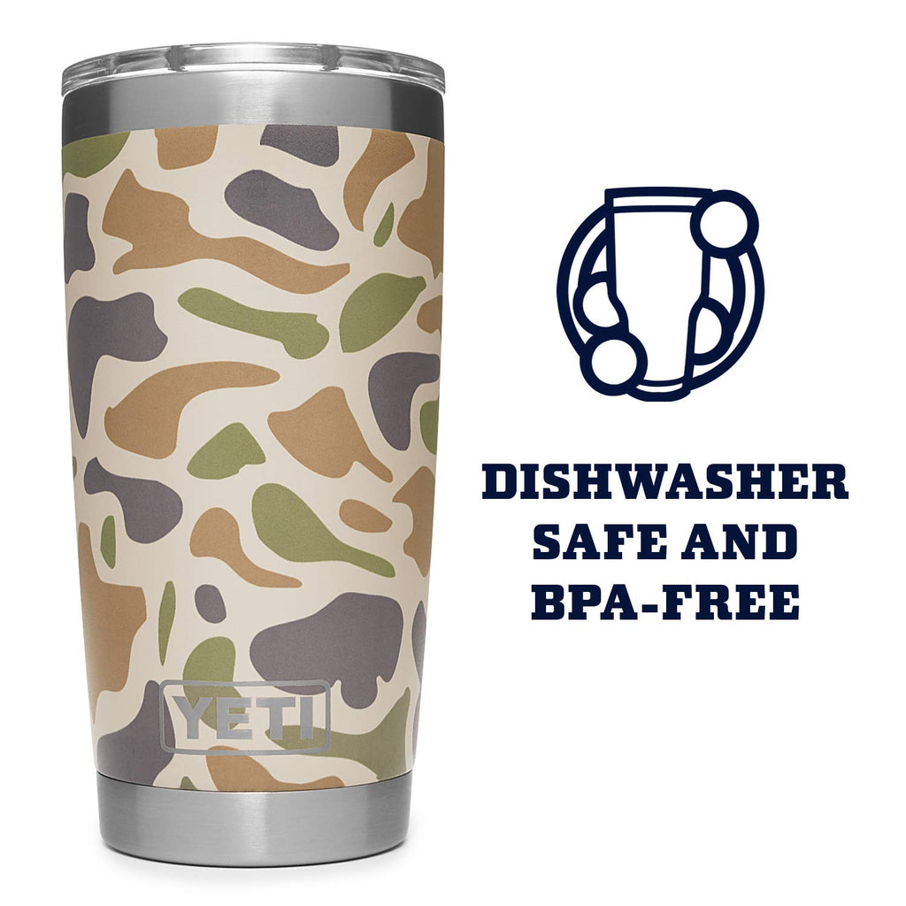 YETI Rambler 20 oz Tumbler, Stainless Steel, Vacuum Insulated with MagSlider Lid, Camo