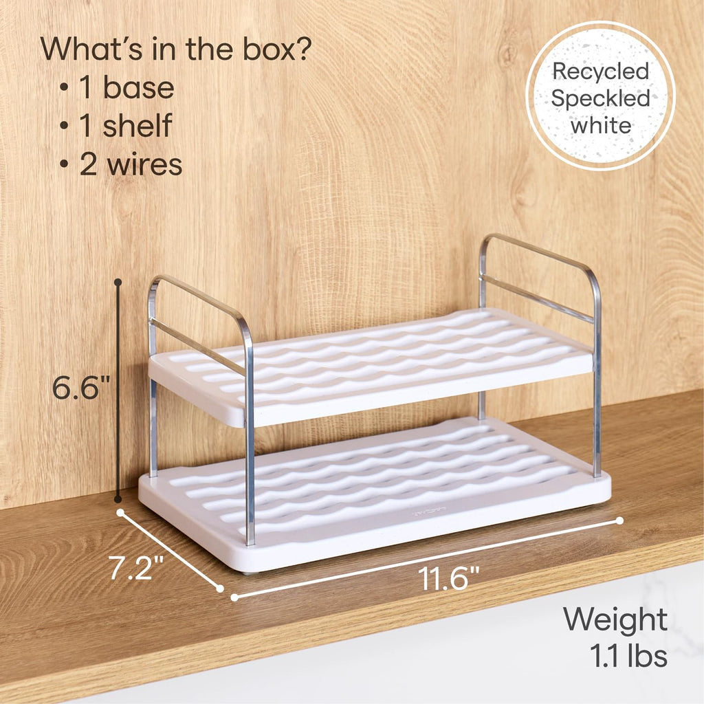 YouCopia UpSpace Water Bottle and Travel Mug Cabinet Organizer, Adjustable Storage Rack for 40 oz Stanley Tumblers, 6 Bottle Premium Edition
