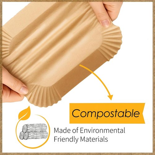 Bella Air Fryer Liners - Rectangle Paper Liners for 4Qt Air Fryers | 200PCs for Easy Cooking