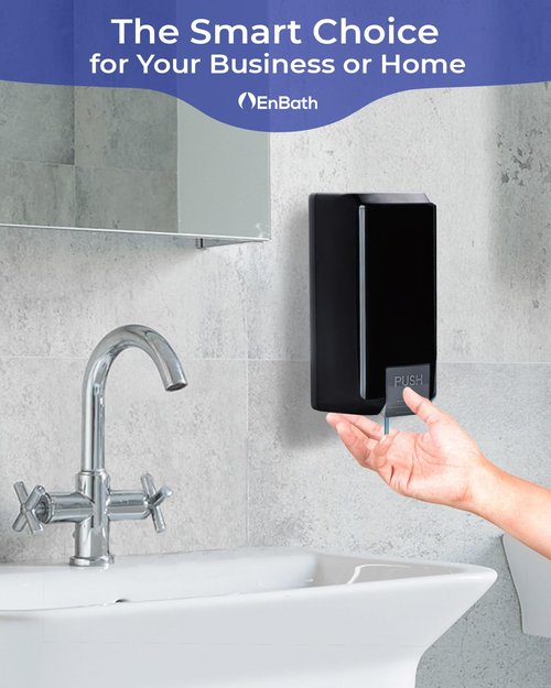 Wall Mounted Soap Dispenser with Large 34 oz. Capacity (2-Pack) - Black Commercial Hand Soap Dispensers or Hand Sanitizer Wall Mount Units That Hold 25 pct More Than Other Brands - ADA Compliant