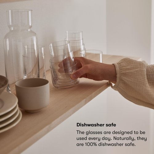 aarke Nesting Glasses, 4 x 290 ml (9.8 fl oz), Crystal Glass, Dishwasher Safe