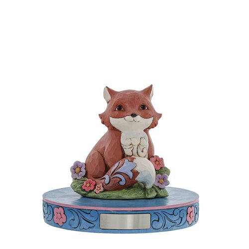 Enesco Jim Shore Heartwood Creek Fox in Flowers Miniature Figurine, 3.75 Inch, Multicolor