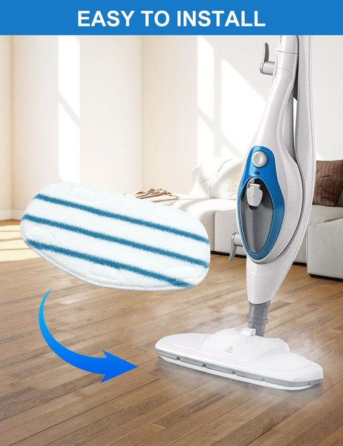 Steam Mop Pads Compatible with PurSteam ThermaPro 10-in-1 and ThermaPro 211 Steam Mop Cleaner Microfiber Pur steam Mop Replacement Pads Washable Reusable Steam Mop Pads for Steamer Floor Cleaning