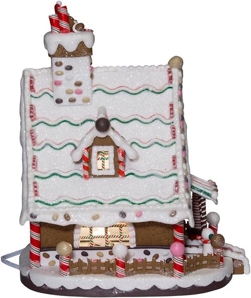 Kurt Adler 12-Inch Lighted Gingerbread House | Festive Holiday Decor for Christmas