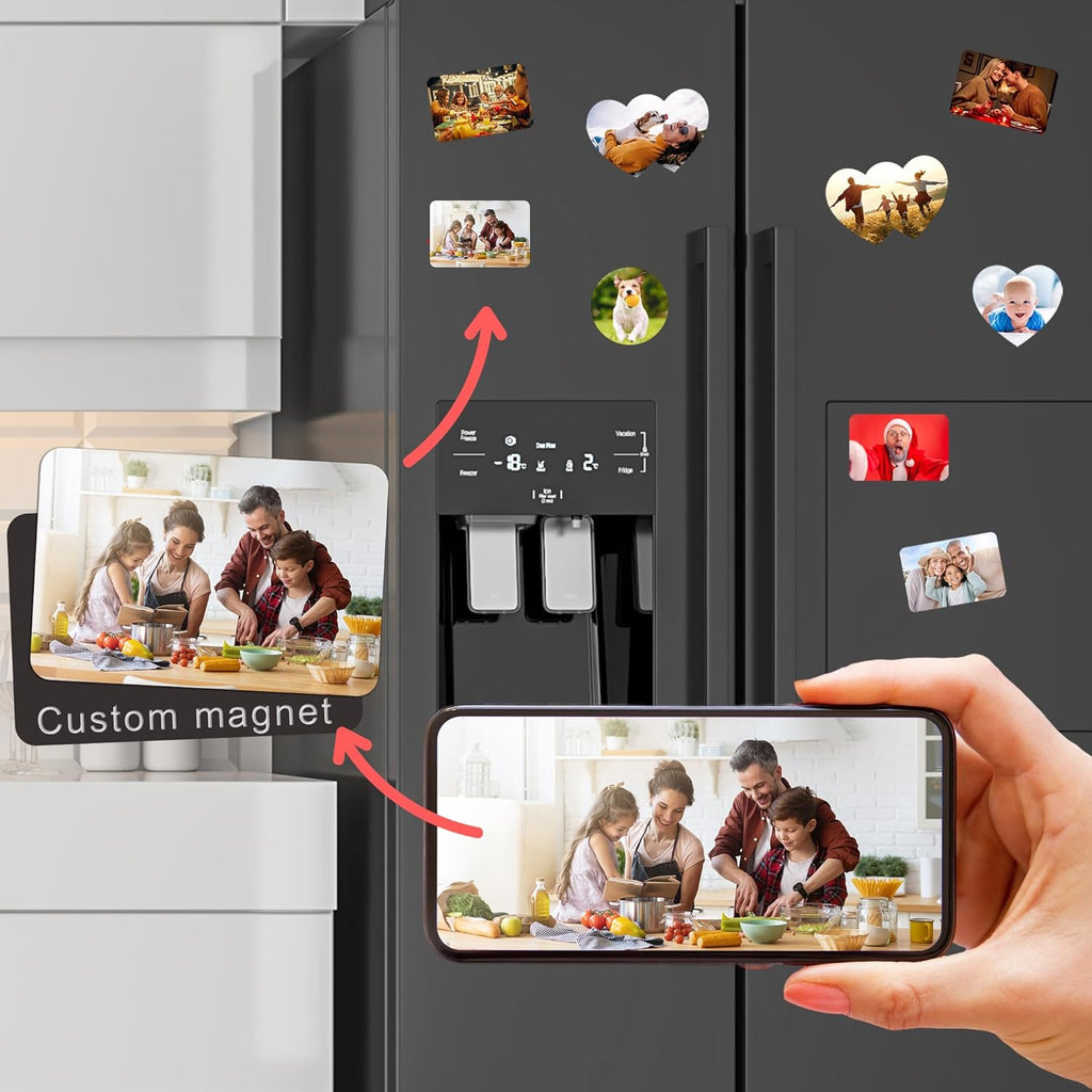 Skiennix Custom Photo Fridge Magnets - Personalized Home & Office Decor | Rectangle (1 Pc)