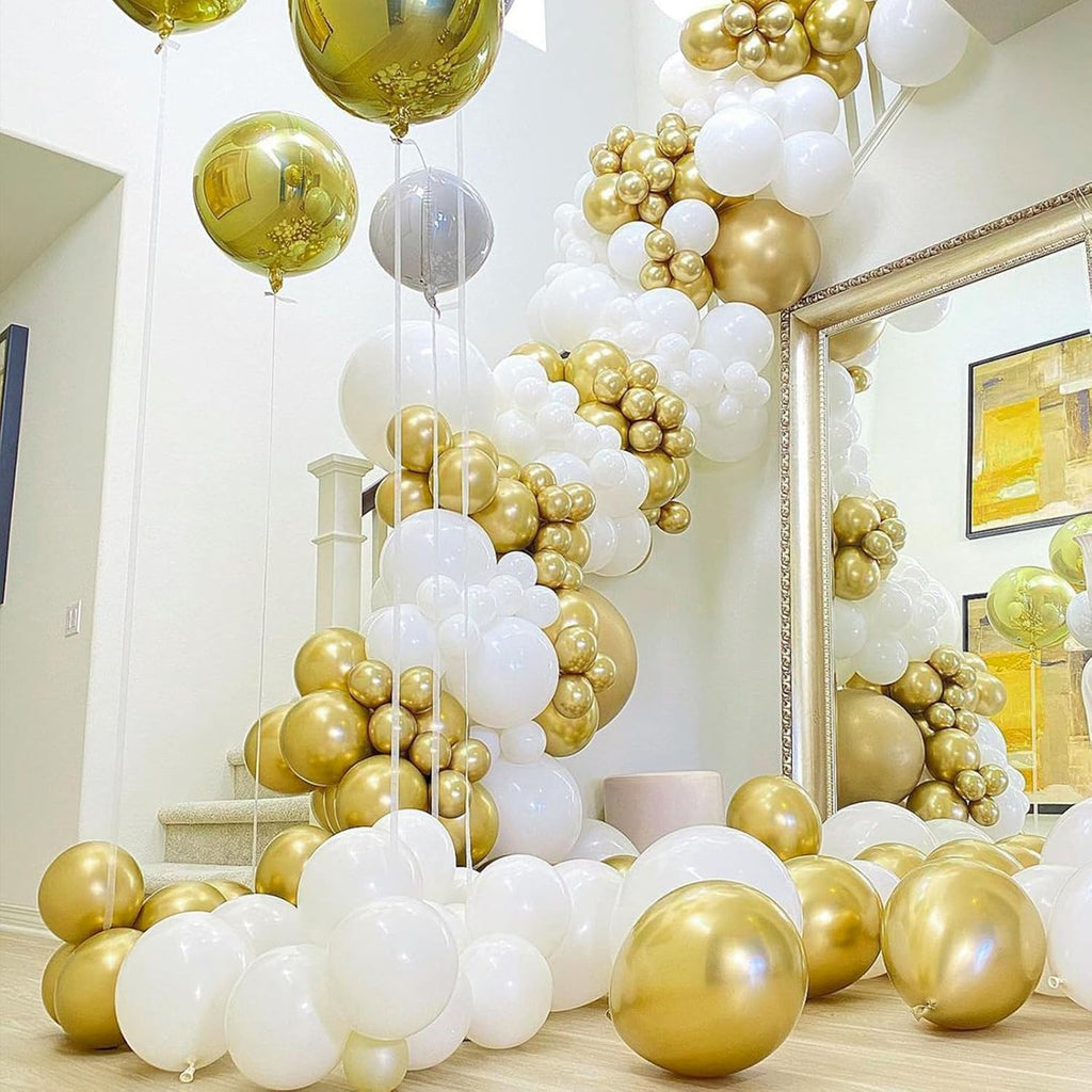 PartyWoo Gold Balloon Arch Kit - 85pcs in Various Sizes for Birthday, Wedding, Baby Shower Decor