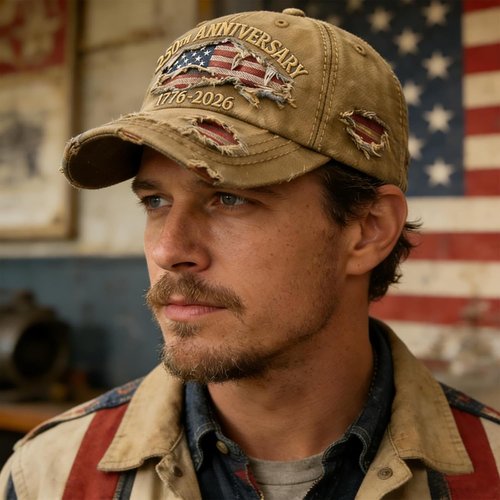 250 Anniversary USA Hat - Ripped Denim Baseball Cap for Men & Women | Limited Edition Merchandise