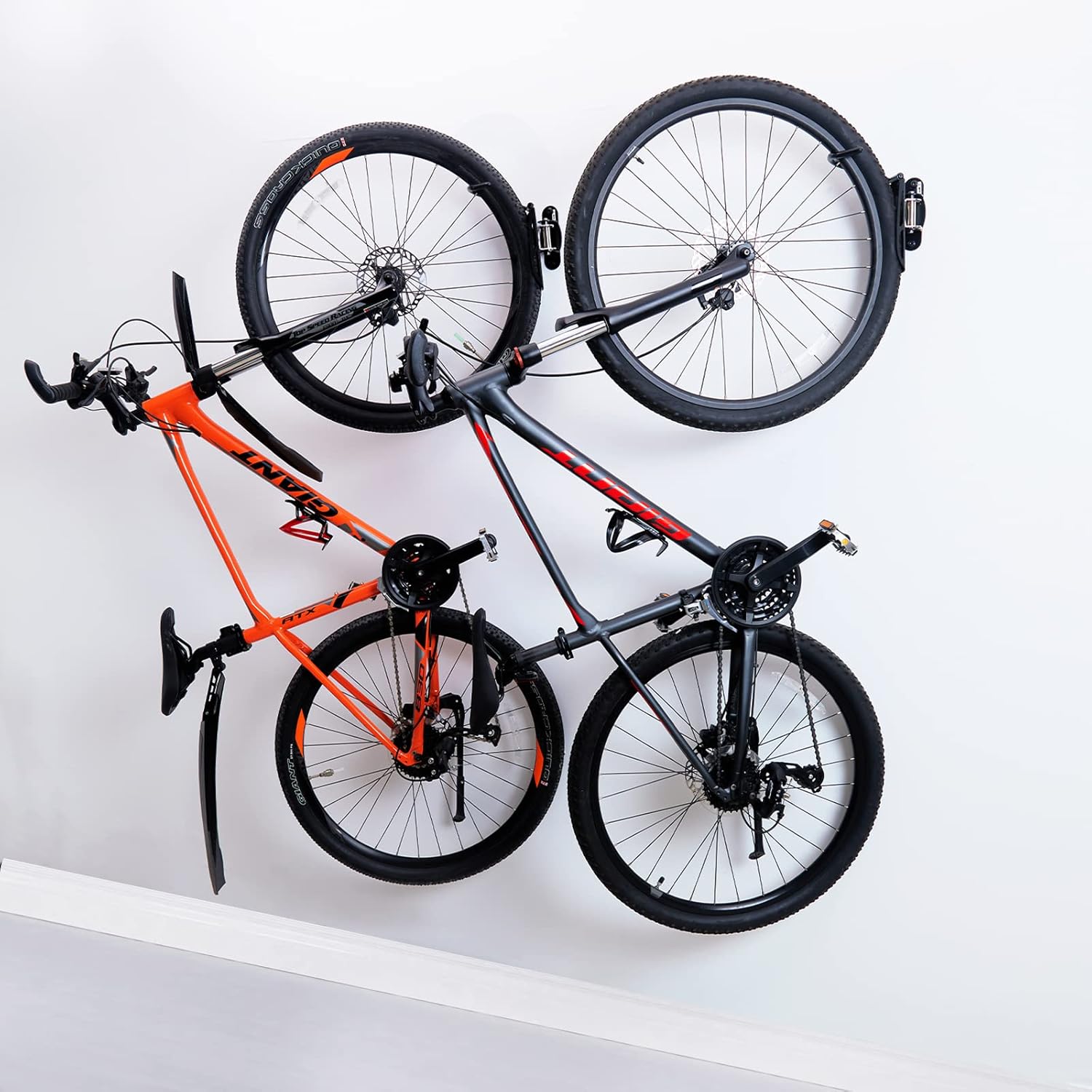 Ultrawall Bike Rack - Vertical Wall-Mounted Storage Solution for Indoor Bicycles | 2-Pack