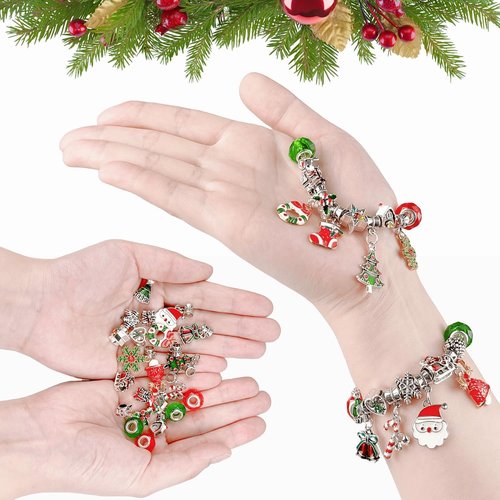 Advent Calendar 2025 - DIY Jewelry Charm Bracelet Kit for Girls | 24-Day Christmas Countdown Gift