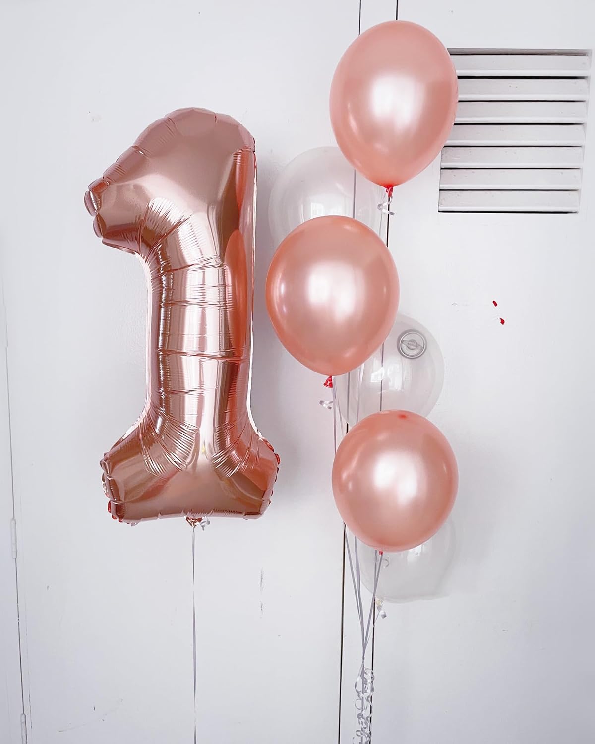 Rose Gold 40-Inch Number 1 Balloon - First Birthday Decorations for Girls & Boys