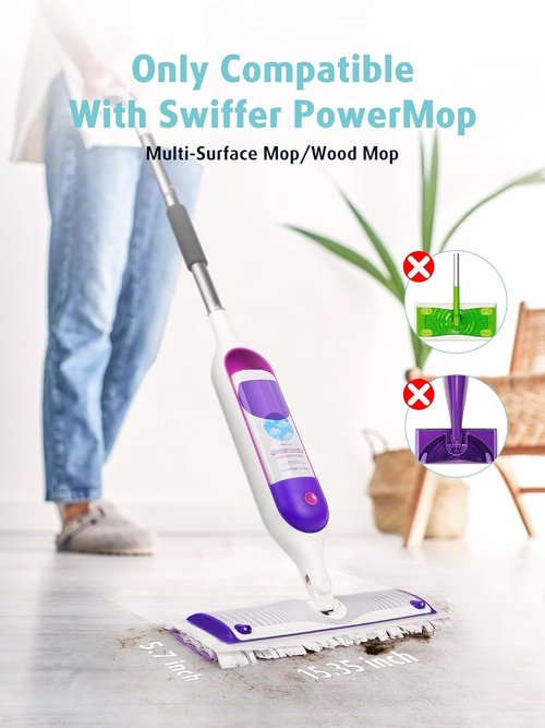 AIR U+ Disposable Power Mop Pads - 24 Pack Unscented 14-Layer Thickened Refills for Multi-Surface Cleaning