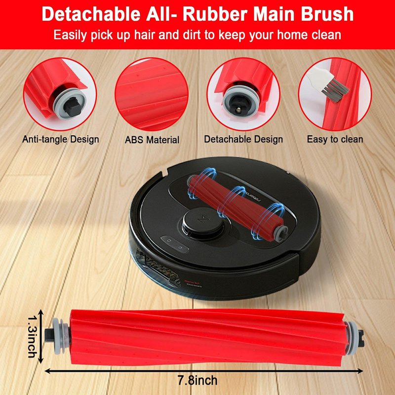 34 PCS Accessories Replacement Kit for Roborock Qrevo S/Qrevo Plus/Qrevo Pro/Qrevo MaxV Vacuum Robot,2 Main Brush,8 Mop Pads,8 Side Brushes,6 HEPA Filter,6 Dust Bags,3 Cleaning Brushes,1 Screwdriver