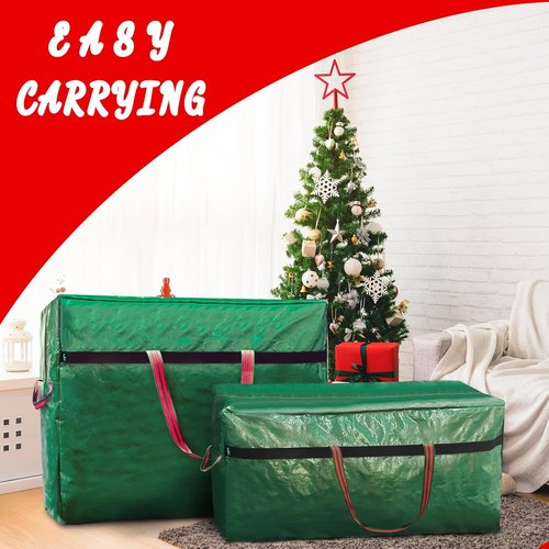 Christmas Tree Bag - Waterproof & Tearproof Storage for 4FT/5FT Trees | Easy Transport & Organization - Green