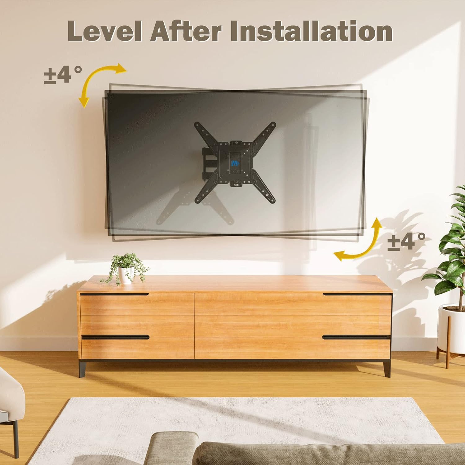 Mounting Dream Tilt TV Wall Mount for 37-75 Inch TVs - Full Motion Mount for 26-55 Inch TVs