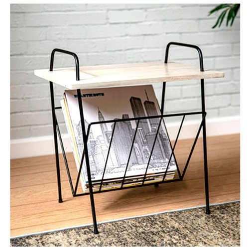 Crosley Wiltshire Record Player Stand, Media Console with Vinyl Storage, Modern Home Organizer, Natural