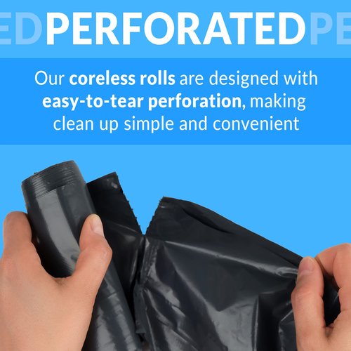 Reli. 6-10 Gallon Trash Bags | 1000 Bags | Black | Bathroom | Strong | Garbage