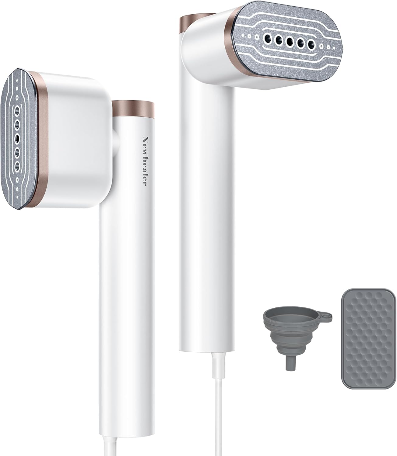 Newbealer Portable Clothes Steamer - 1200W Fast Heat-Up, 2 Steam Levels, Vertical & Horizontal Use, 302°F Wrinkle Remover