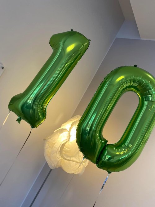 Dark Green Number 0 Balloon - 40 Inch Birthday Decoration for Milestone Celebrations