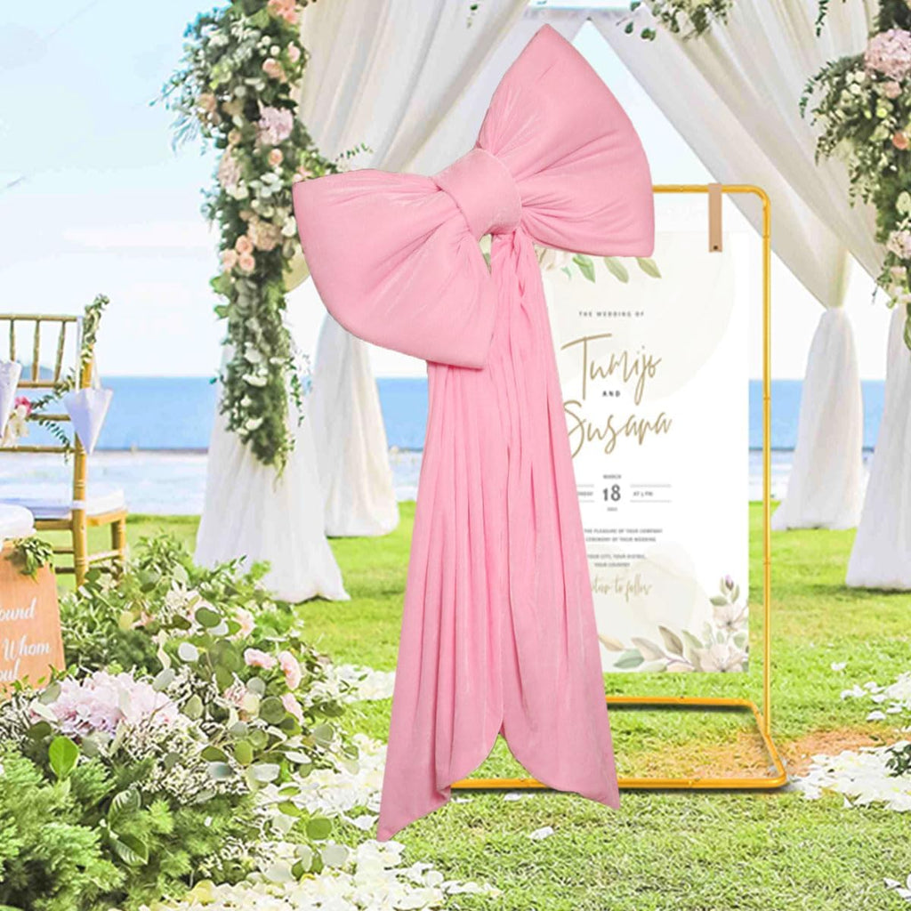 Skiennix Large Coquette Bow - Giant Pink Bow for Party, Wedding, Baby Shower Decor | 24x47 Inch