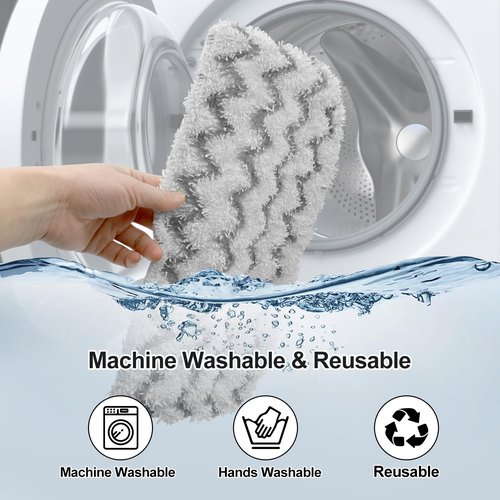 8 Pack Microfiber Steam Mop Replacement Pads for Shark Steam Mop S1000, S1000A, S1000C, S1000WM, S1001C Dirt Grip Steam Mop Pads, Washable & Reusable Microfiber Mop Pads for All Floor Clean