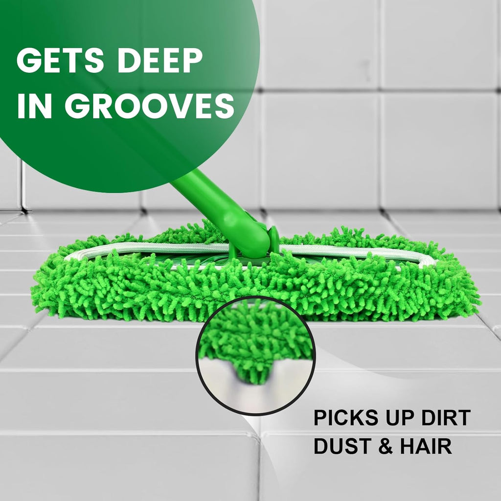 Skiennix Reusable Microfiber Mop Pads - 6 Pack Replacement Wet & Dry Cloths for Hardwood Floor Cleaning