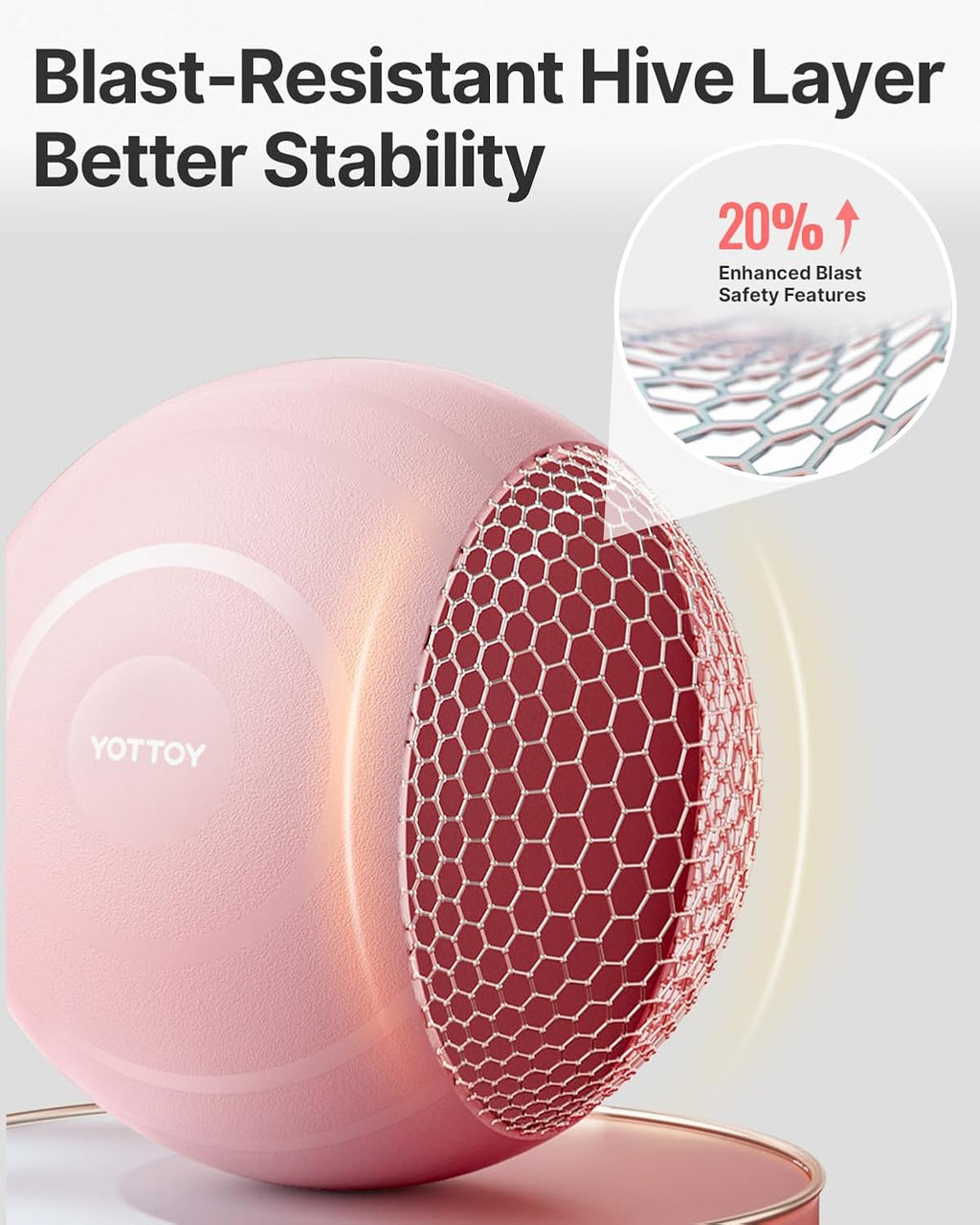 YOTTOY Anti-Burst Exercise Ball - Extra Thick Yoga & Fitness Ball for Pregnancy and Therapy
