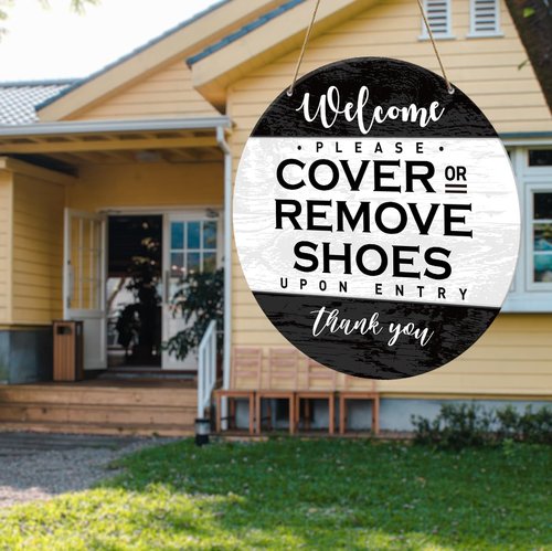 Please Remove Your Shoes Sign, Take off Your Remove Shoes Sign for House Front Door, Cover or Remove Shoes, Housewarming Gifts for New House Home Women Men