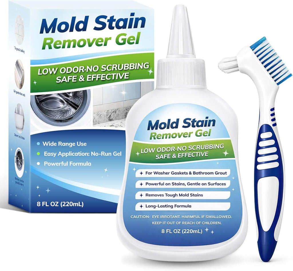 Regine Switzerland Mold-Stain Remover Gel - Low Odor Cleaner for Washing Machines & Bathrooms