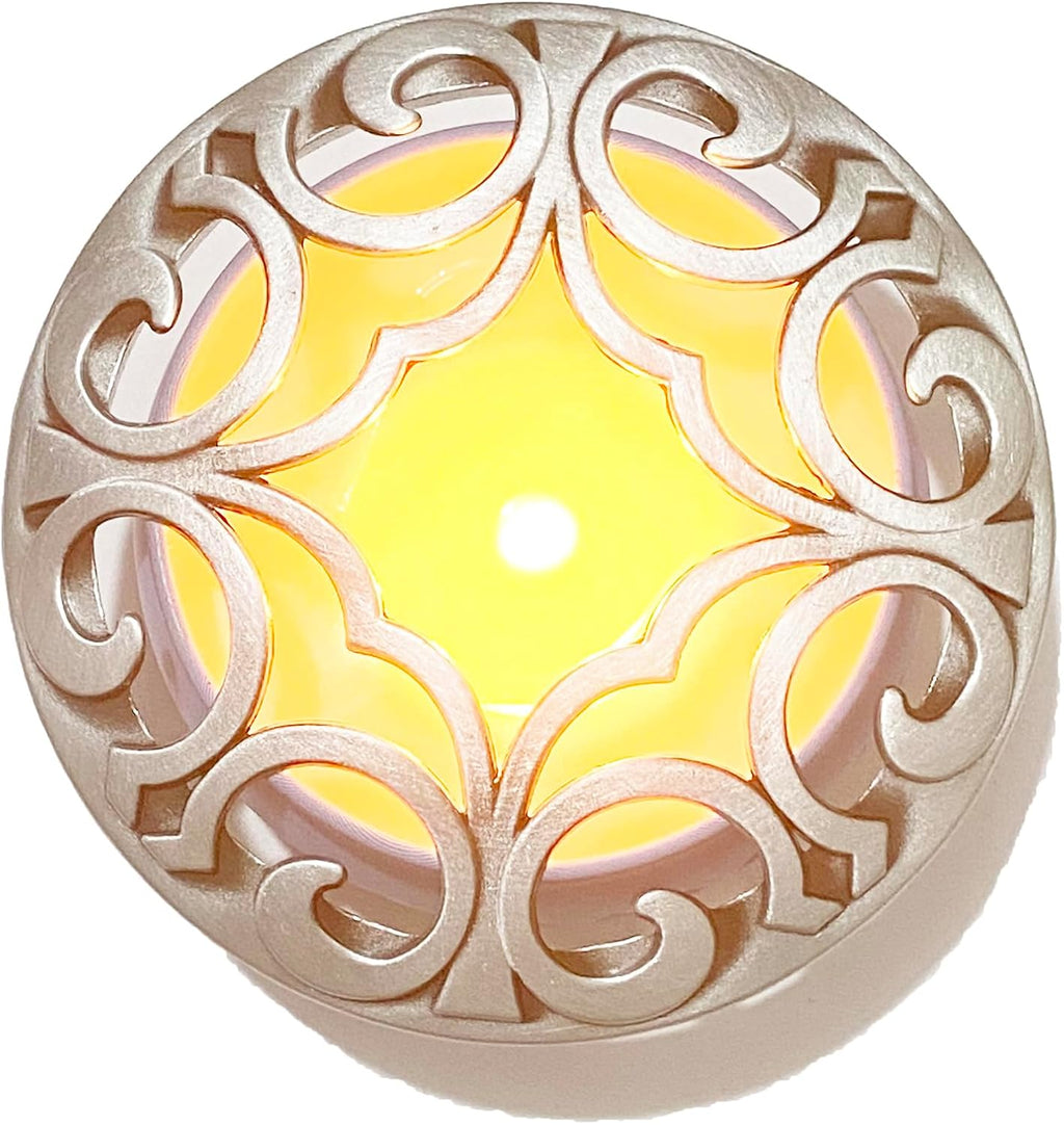 Silver Space Scented Candle Toppers - Elegant Jar Covers to Enhance Aroma & Prevent Melting | Ideal Gifts for Women