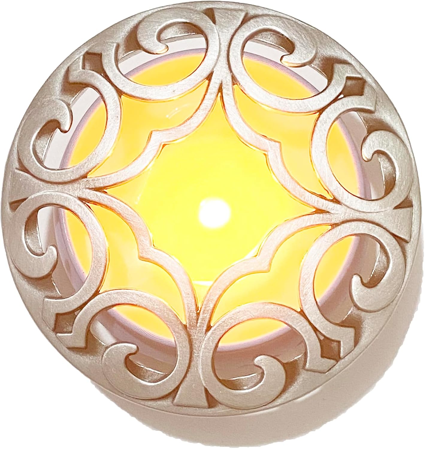 Silver Space Scented Candle Toppers - Elegant Jar Covers to Enhance Aroma & Prevent Melting | Ideal Gifts for Women