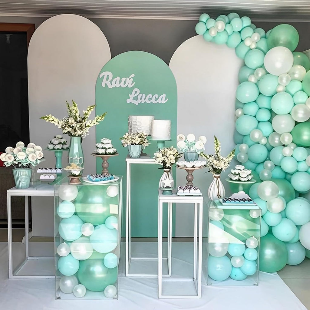 Voircoloria Mint Green Balloons - 12 Inch Pastel Latex for Baby Showers, Weddings & Parties