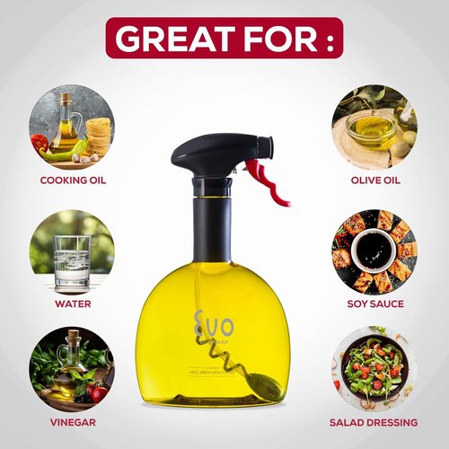 Evo Original Oil Sprayer - Non-Aerosol Olive Oil & Cooking Oil Dispenser | 24-Ounce Capacity, Yellow