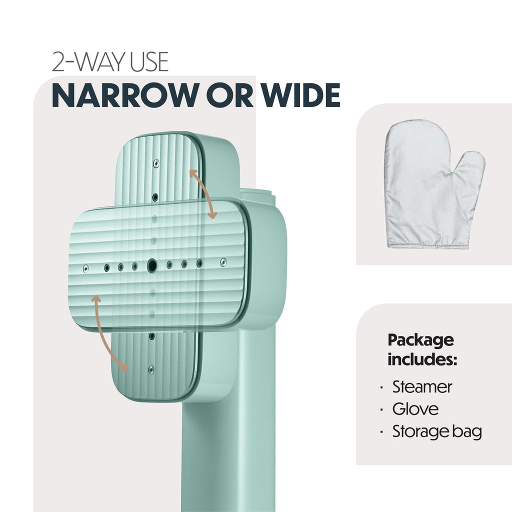 Portable Steamer for Clothes, Travel Garment Steamer for Fabric Wrinkles Remover with Heat-Resistant Glove, 18s Fast Heat-up, 90ml Water Tank, 1200W | Hand Steamer for Home, Office and Travel