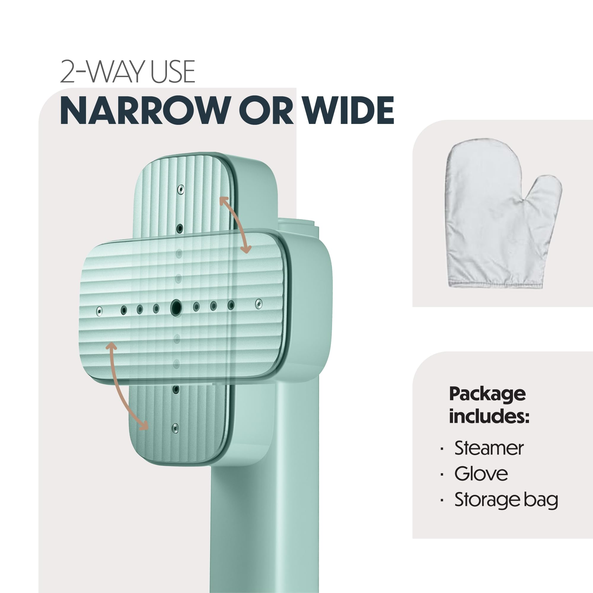 Portable Steamer for Clothes, Travel Garment Steamer for Fabric Wrinkles Remover with Heat-Resistant Glove, 18s Fast Heat-up, 90ml Water Tank, 1200W | Hand Steamer for Home, Office and Travel