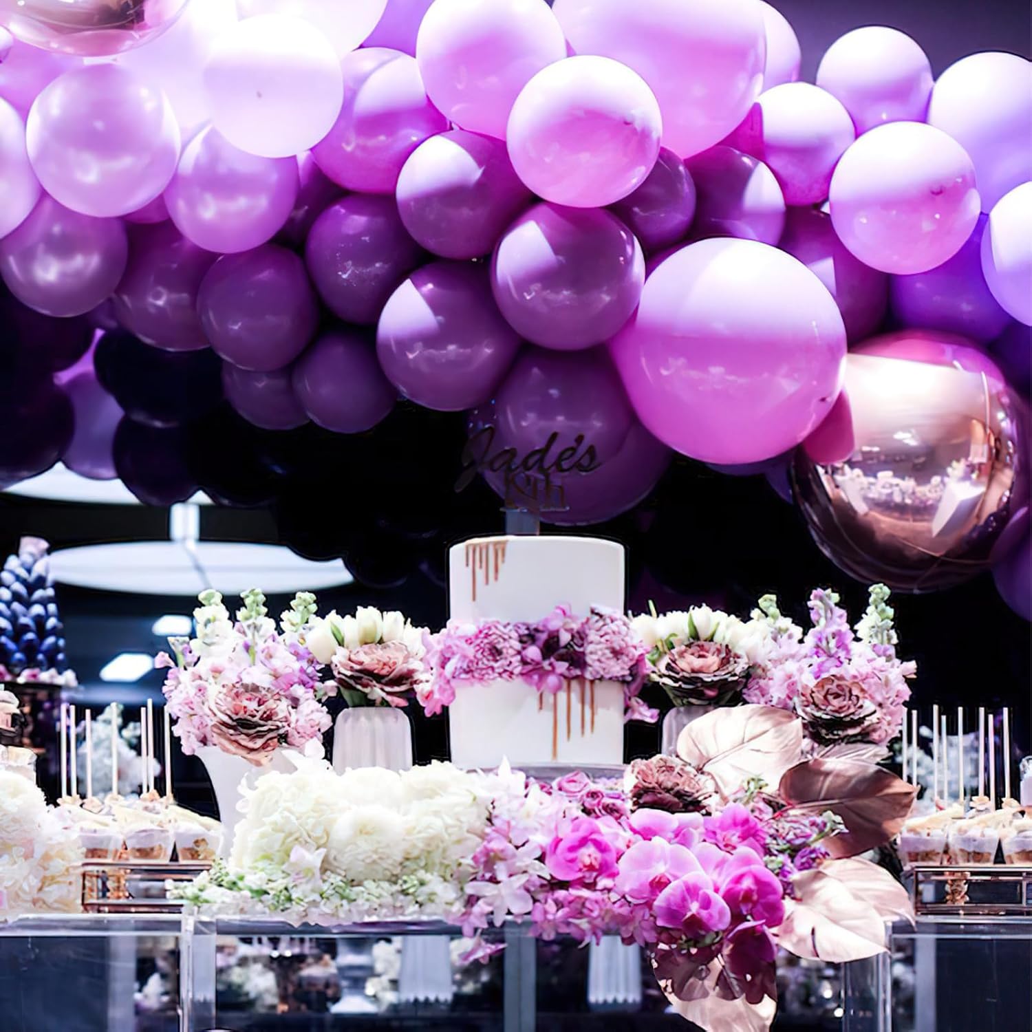 PartyWoo Purple Balloons - 66pcs 12 Inch Light Pastel Metallic Lilac for Celebrations & Events