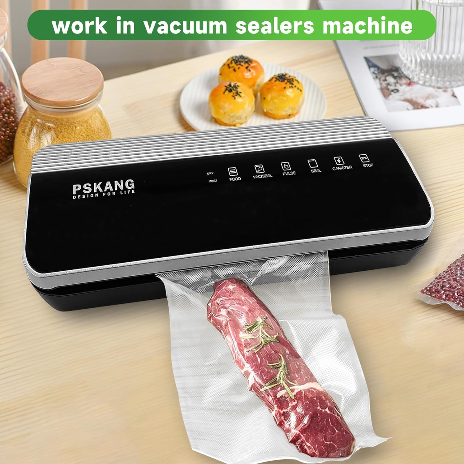 Vacuum Sealer Bags by [Brand Name] - Heavy Duty BPA-Free Rolls 11" x 16' for Airtight Food Storage