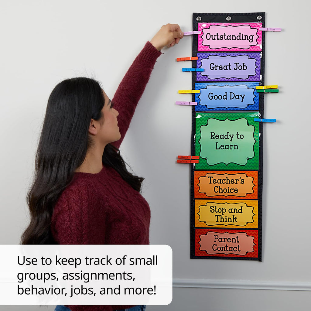 Really Good Stuff Classroom Management Rainbow Clothespins - 6 Colors
