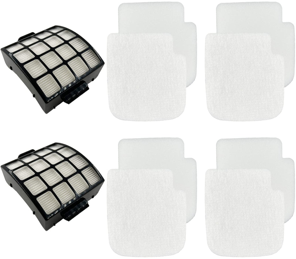 Dttery AZ3002 Filter Kit Replacement for Shark Stratos DuoClean PowerFins HairPro Powered Lift-Away Upright Vacuum Cleaner AZ3002 AZ3000 AZ3000W, 4 Foam, 4 Felt, 2 HEPA