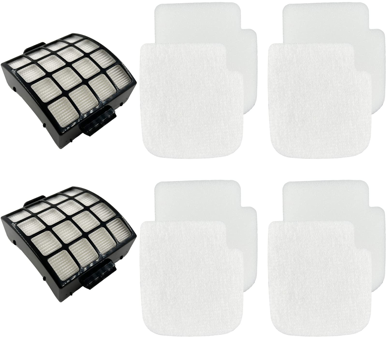 Dttery AZ3002 Filter Kit Replacement for Shark Stratos DuoClean PowerFins HairPro Powered Lift-Away Upright Vacuum Cleaner AZ3002 AZ3000 AZ3000W, 4 Foam, 4 Felt, 2 HEPA